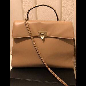 Valentino Rockstud Flap Satchel Poudre Bag Large with top handle. LAST CHANCE!!!